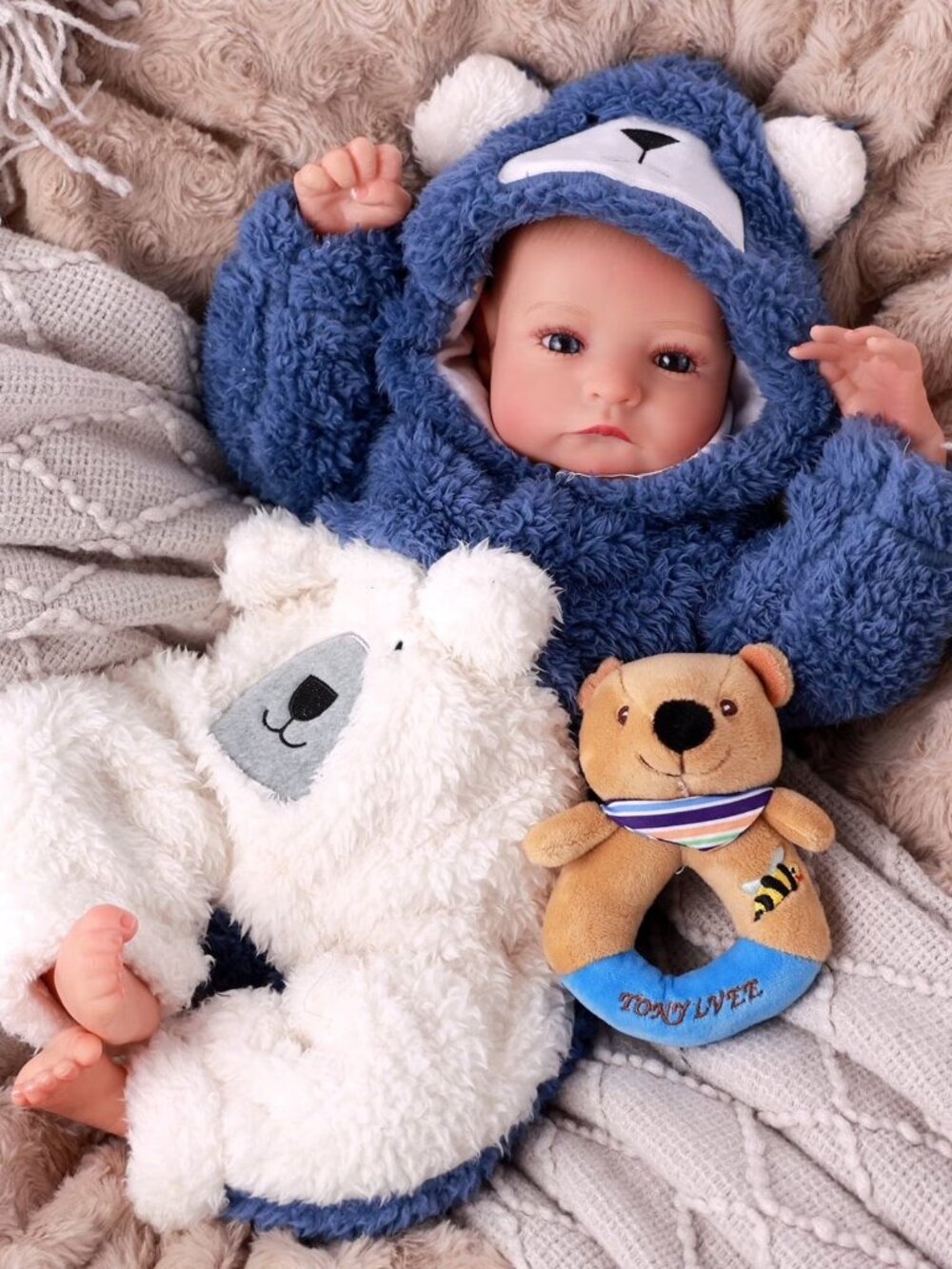 20 Inch Lifelike Reborn Baby Dolls,Handmade Lifelike Baby Doll Cloth Soft Body R